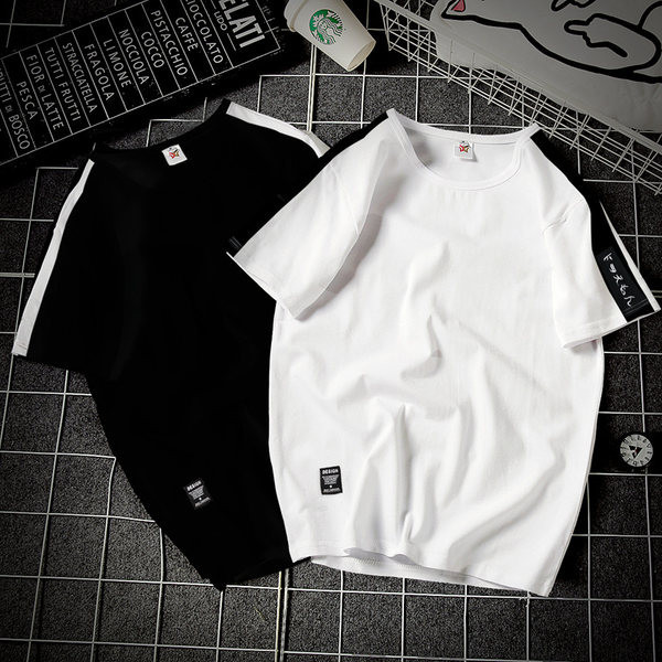 Muška majica kratkih rukava sa grbom i ovalnim izrezom -3/4 rukava