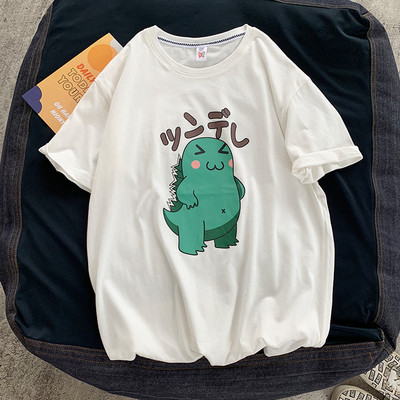 Lühikeste varrukate ja värvilise aplikatsiooniga meeste T-särk