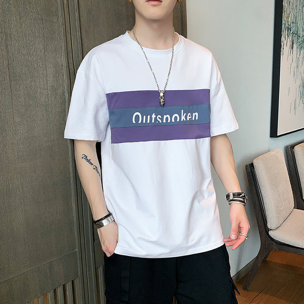 Meeste vabaaja t-särk kirjaga - kolmes värvitoonis