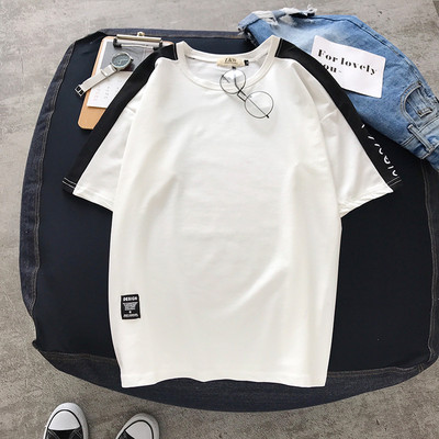 Ανδρικό μπλουζάκι με κοντά μανίκια και κορδέλες