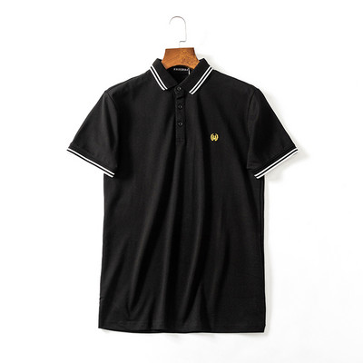 Ανδρική μπλούζα με κλασικό κολάρο και κέντημα