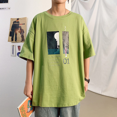 Casual βαμβακερό μπλουζάκι με επιγραφές και απλικέ