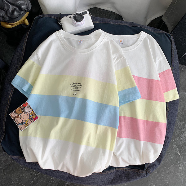 Meeste puuvillane lühikeste varrukate ja ovaalse kaelusega T-särk