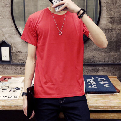 Mitmes värvitoonis lühikeste varrukatega meeste T-särk