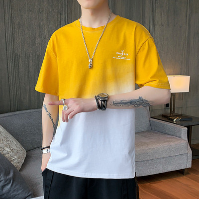 Meeste sillerdavates värvides lühikeste varrukatega T-särk