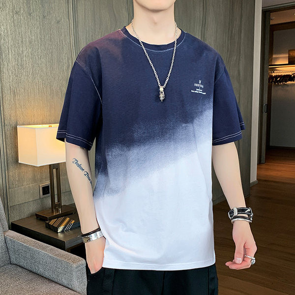 Meeste sillerdavates värvides lühikeste varrukatega T-särk