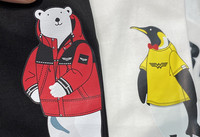 Aplikatsiooni ja lühikeste varrukatega meeste t-särk - kaks mudelit