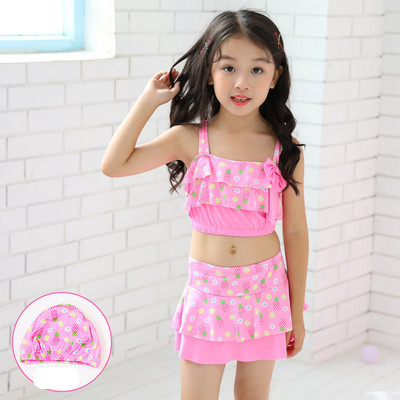 Bērnu peldkostīms divās daļās ar lentīti