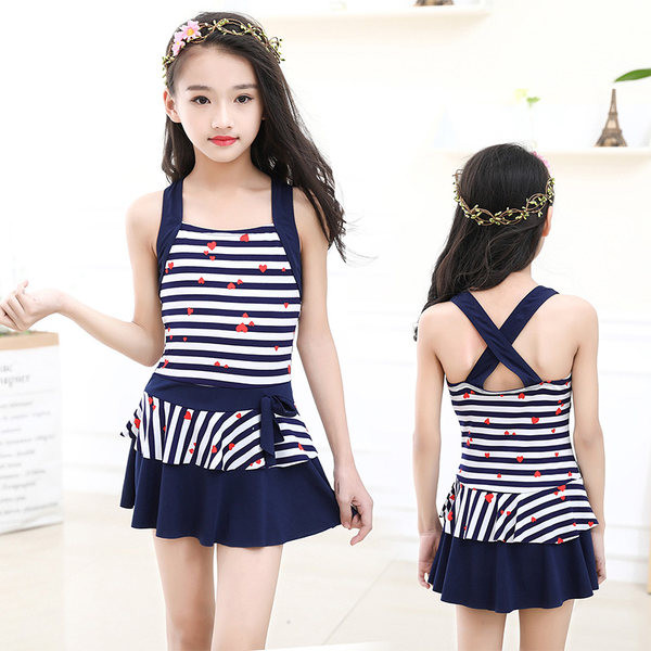 Kahes värvitoonis laste täisujumistrikoo tüdrukutele