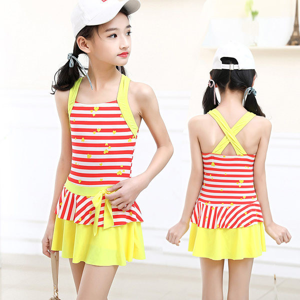 Kahes värvitoonis laste täisujumistrikoo tüdrukutele