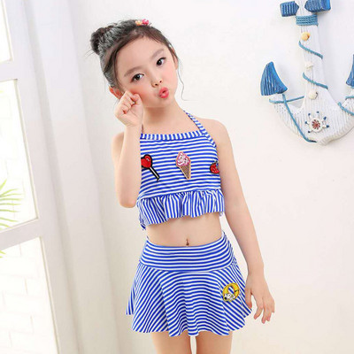 Dječji dvodijelni kupaći kostim za djevojčice sa cvjetnim uzorkom