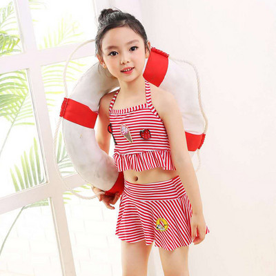 Dječji dvodijelni kupaći kostim za djevojčice sa cvjetnim uzorkom