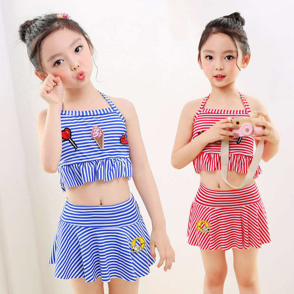 Dječji dvodijelni kupaći kostim za djevojčice sa cvjetnim uzorkom