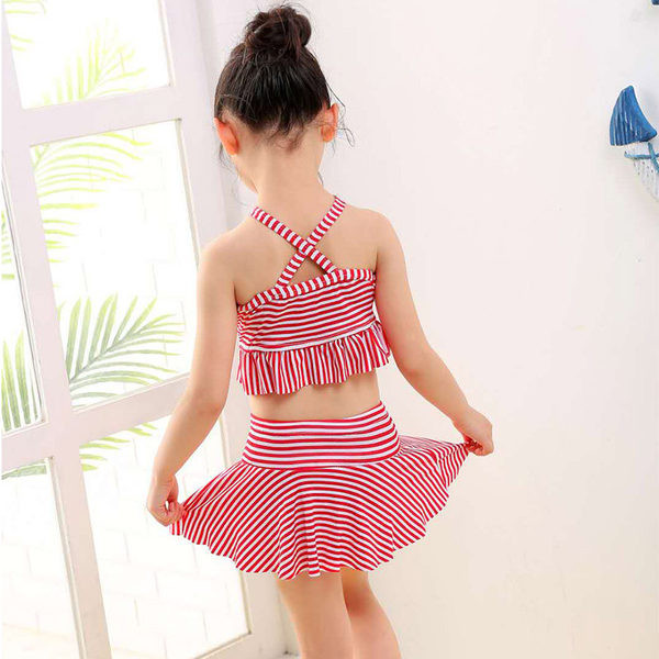 Dječji dvodijelni kupaći kostim za djevojčice sa cvjetnim uzorkom