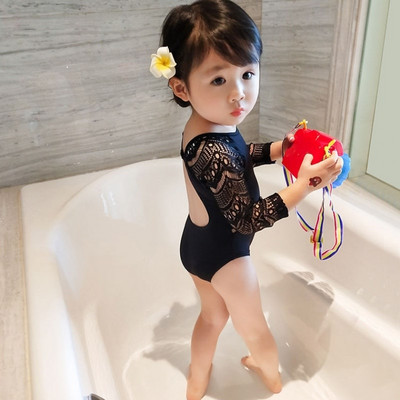 Laste täisujumistrikoo lahtise selja ja tülliga