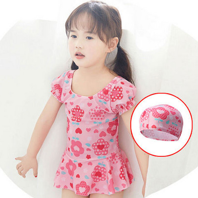 Laste ujumistrikoo sinine ja roosa tüdrukutele