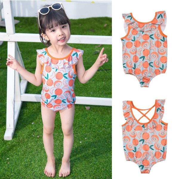 Cijeli dječji kupaći kostim s križnim naramenicama