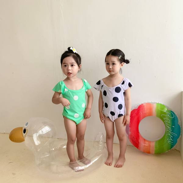 Täppidega laste ujumistrikoo tüdrukutele