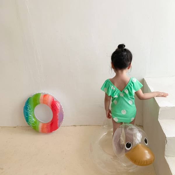 Täppidega laste ujumistrikoo tüdrukutele