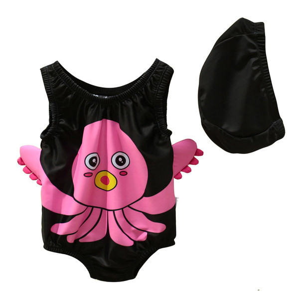 Novi model cijelog kupaćeg kostima sa 3D elementom i aplikacijom za djevojčice