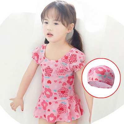 Laste täisujumistrikoo tüüpi värvilise mustriga kleit