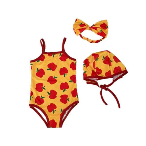 Peenikeste rihmadega laste ujumistrikoo-tüdrukutele