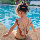 Laste ujumisriided tüdrukutele - kolmes värvitoonis