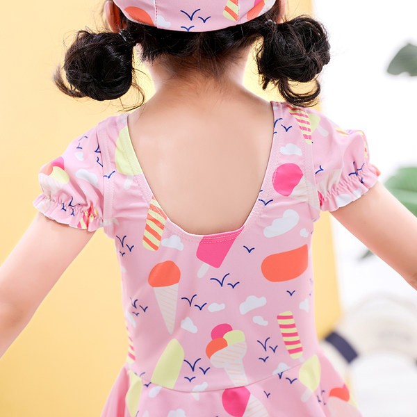 Moodne kaheosaline laste ujumistrikoo tüdrukutele