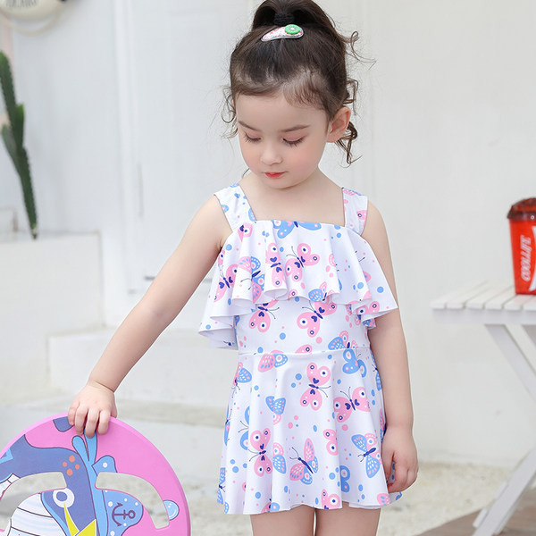 Moodne trükiga ujumistrikoo tüdrukutele