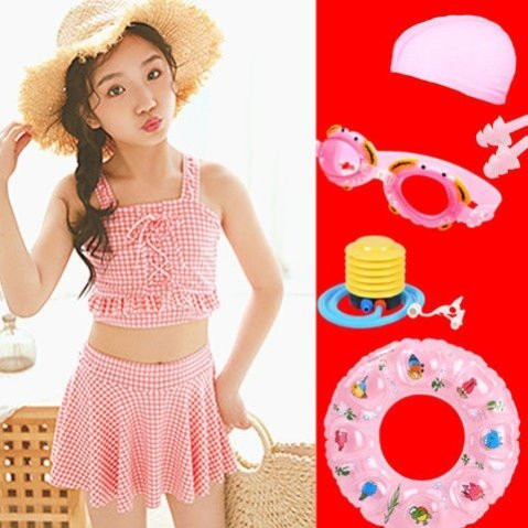 Dječja haljina tipa kupaći kostim sa šarenim uzorkom