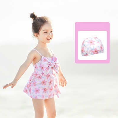 Laste täielik ujumistrikoo õhukeste rihmade ja paelaga