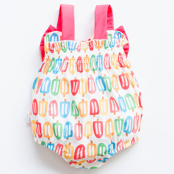 Novi model dječjeg kupaćeg kostima sa trakom i širokim naramenicama