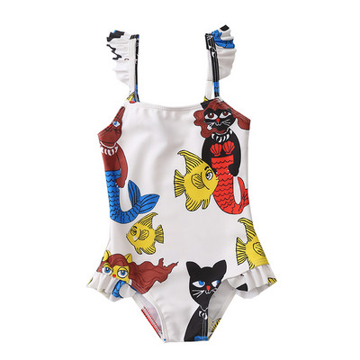 Laste värviline täisujumistrikoo tüdrukutele