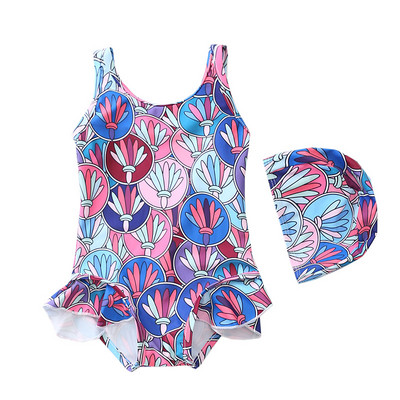 Laste värviline täisujumistrikoo tüdrukutele