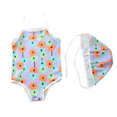 Laste värviline täisujumistrikoo tüdrukutele