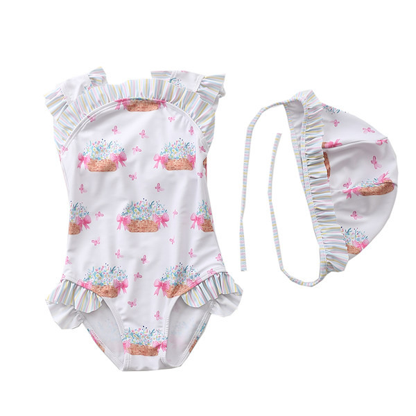 Laste värviline täisujumistrikoo tüdrukutele