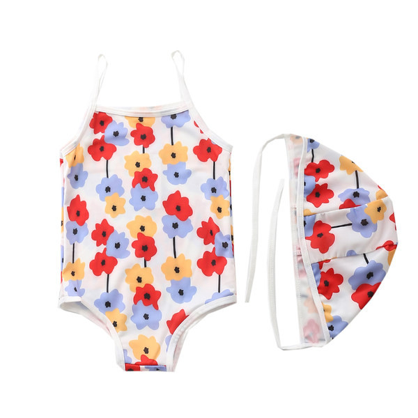 Laste värviline täisujumistrikoo tüdrukutele