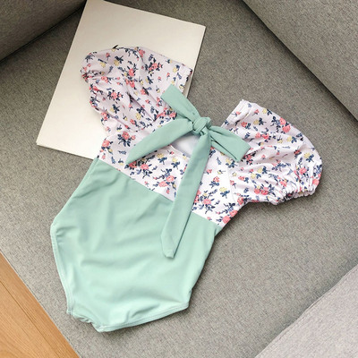 Cijeli kupaći kostim za djevojčice s vezicama na leđima