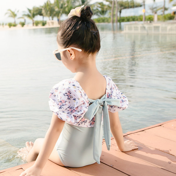 Cijeli kupaći kostim za djevojčice s vezicama na leđima