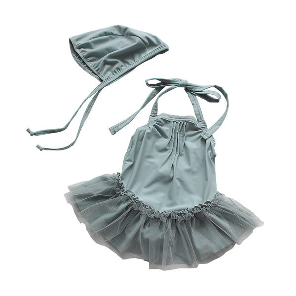 Terve laste ujumistrikoo lokkidega tüdrukutele