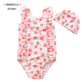 Laste lokkide ja värvilise aplikatsiooniga ujumistrikoo