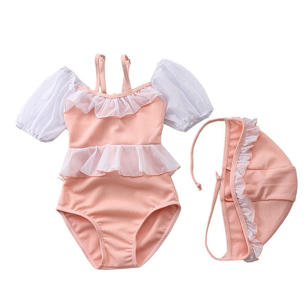 Dječji cijeli kupaći kostim s naramenicama - za djevojčice