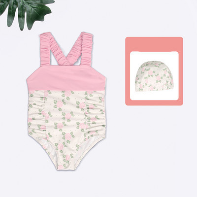 Rihmade ja lillemotiividega laste ujumistrikoo