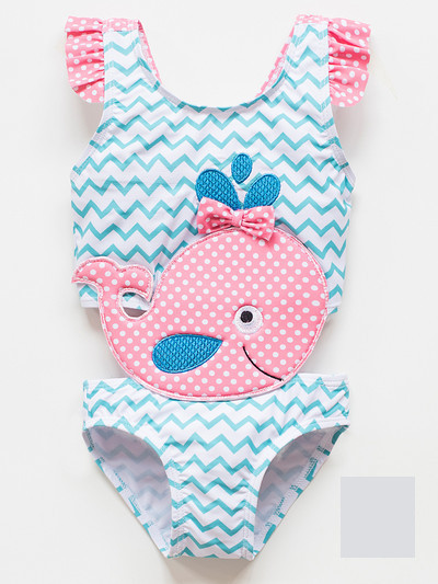 Uut mudelit täis lokkidega ujumistrikoo tüdrukutele