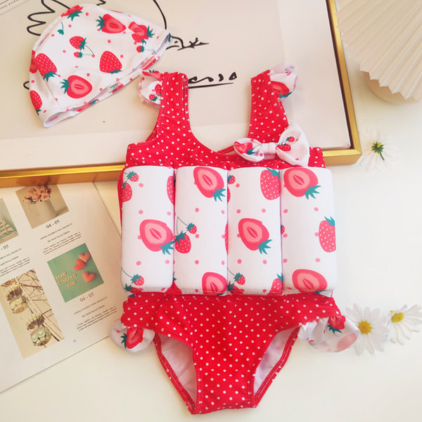 Kaheosaline laste ujumistrikoo koos sisseehitatud ujukitega