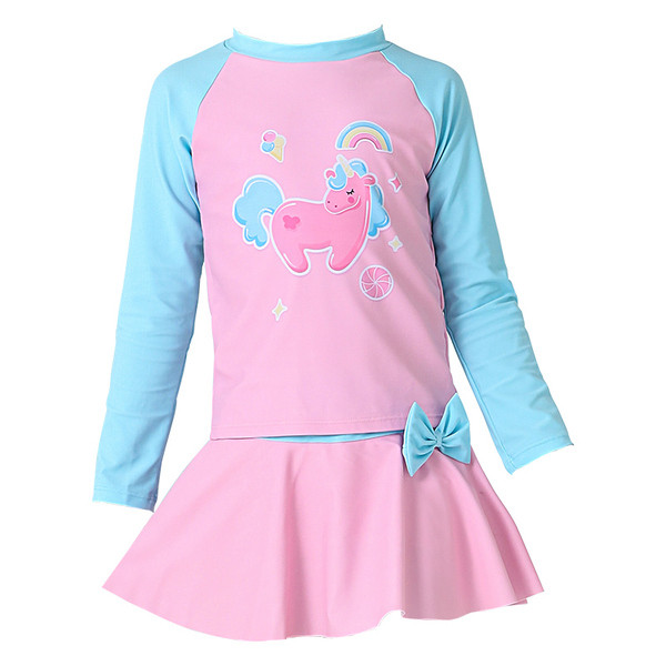 Dječji cijeli kupaći kostim s dugim rukavima i aplikacijom