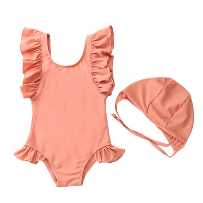 Laste lokkide ja aplikatsioonidega täisujumistrikoo tüdrukutele