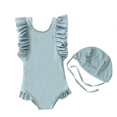 Laste lokkide ja aplikatsioonidega täisujumistrikoo tüdrukutele