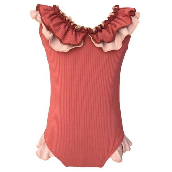 Terve laste lokkidega ujumistrikoo tüdrukutele