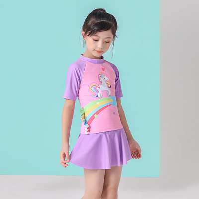 Laste täisujumistrikoo 3/4 varrukatega ja aplikatsiooniga